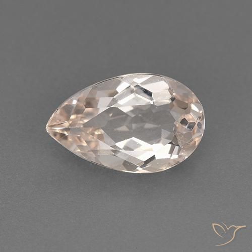 0.90ct Natural Rosa bem claro Morganita, Formato de pêra, VS