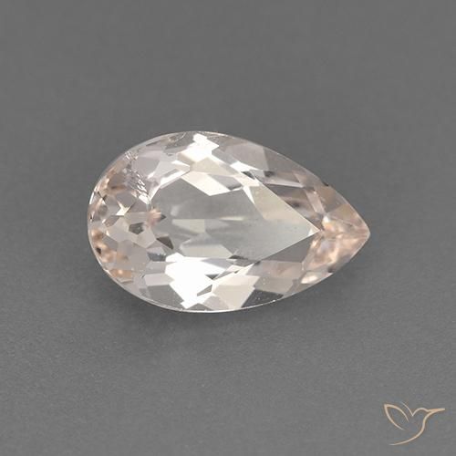 Morganita Rosa bem claro Natural 0.90ct, Formato de pêra, VS
