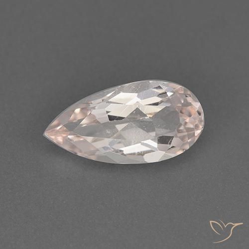 0.89ct Natural Rosa bem claro Morganita, Formato de pêra, VVS-VS