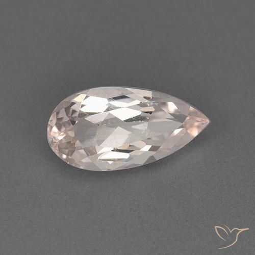 Morganita Rosa bem claro Natural 0.89ct, Formato de pêra, VVS-VS