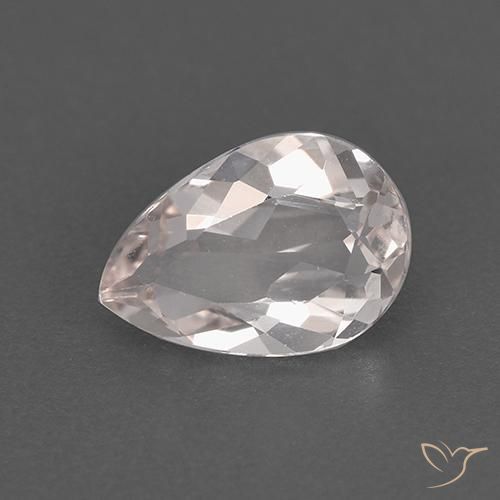 0.98ct Natural Rosa Flamingo Morganita, Formato de pêra, VVS-VS