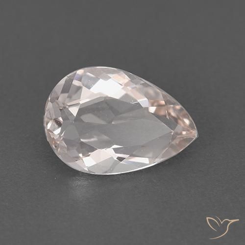 Morganita Rosa Flamingo Natural 0.98ct, Formato de pêra, VVS-VS