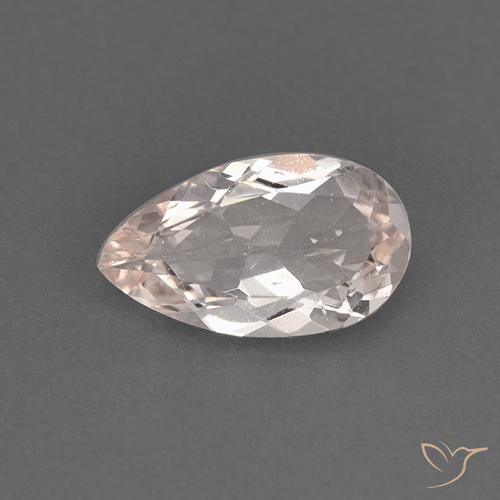 0.94ct Natural Rosa bem claro Morganita, Formato de pêra, VVS-VS