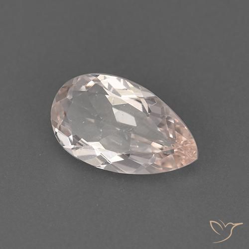 Morganita Rosa bem claro Natural 0.94ct, Formato de pêra, VVS-VS