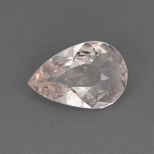 Morganita rosa natural 0,61ct, formato de pêra, VVS-VS