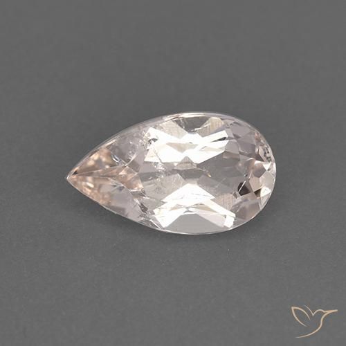 0.94ct Natural Rosa bem claro Morganita, Formato de pêra, VS