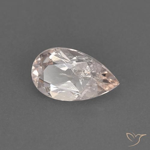 Morganita Rosa bem claro Natural 0.94ct, Formato de pêra, VS