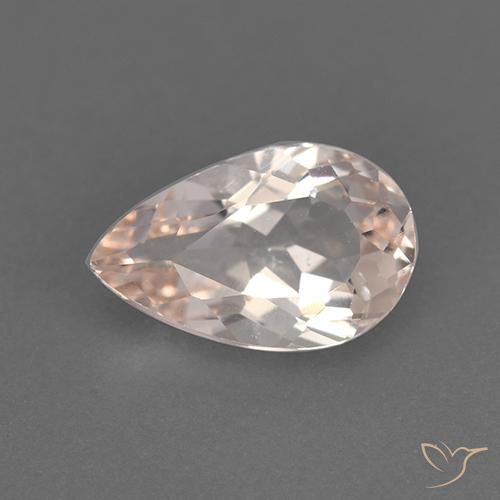 1.05ct Natural rosa médio Morganita, Formato de pêra, VVS-VS