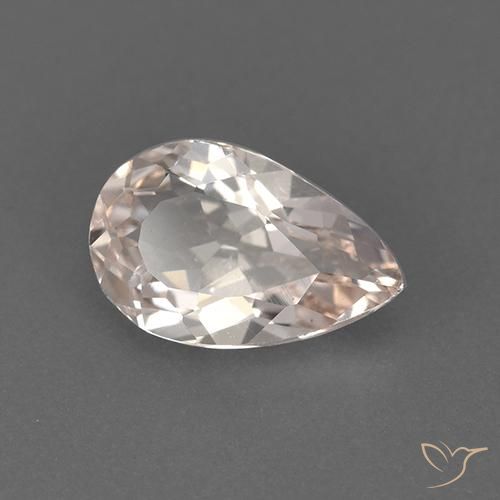 Morganita rosa médio Natural 1.05ct, Formato de pêra, VVS-VS
