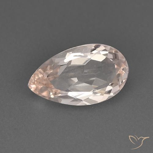1.54ct Natural rosa médio Morganita, Formato de pêra, VVS-VS