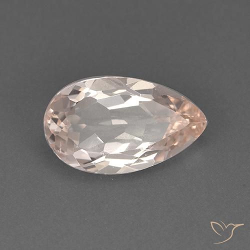 Morganita rosa médio Natural 1.54ct, Formato de pêra, VVS-VS