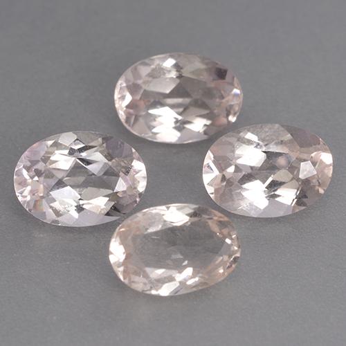 Pedras preciosas de morganita rosa natural de 2,90 ct, corte oval, VS