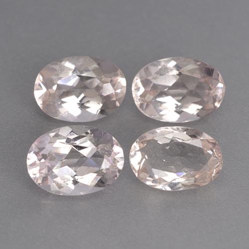 Pedras preciosas de morganita rosa natural de 2,90 ct, corte oval, VS