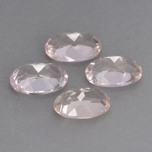 Pedras preciosas de morganita rosa natural de 2,90 ct, corte oval, VS