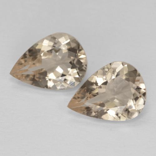 Pedras preciosas de morganita dourado natural de 1,78 ct, formato de pêra, VVS-VS