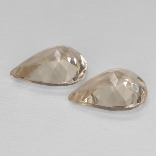 Pedras preciosas de morganita dourado natural de 1,78 ct, formato de pêra, VVS-VS