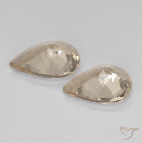 Pedras preciosas de Morganita Dourado claro natural de 1.68 ct, Formato de pêra, VS