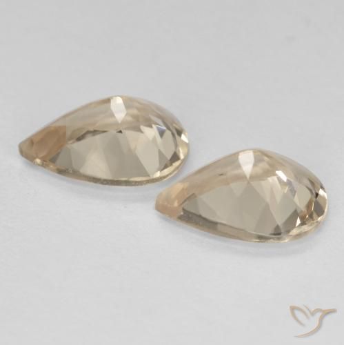 Pedras preciosas de morganita dourado natural de 1,78 ct, formato de pêra, VVS-VS