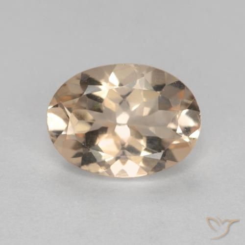 1.05ct Natural Rosa salmão Morganita, oval, VVS-VS
