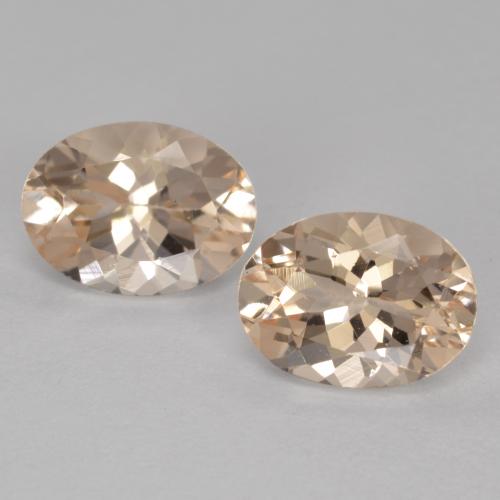 Pedras preciosas de morganita rosa natural de 2,33 ct, corte oval, VVS-VS