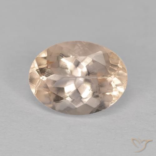 1.24ct Natural Rosa salmão Morganita, oval, VVS-VS