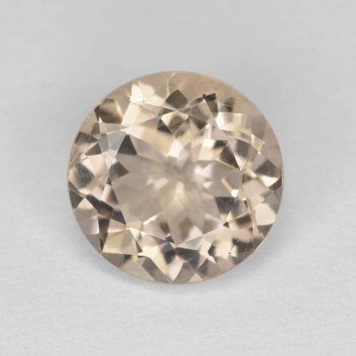 Morganita dourado claro natural 1,42ct, corte redondo, VVS-VS