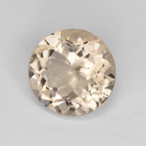 Morganita dourado claro natural 1,42ct, corte redondo, VVS-VS