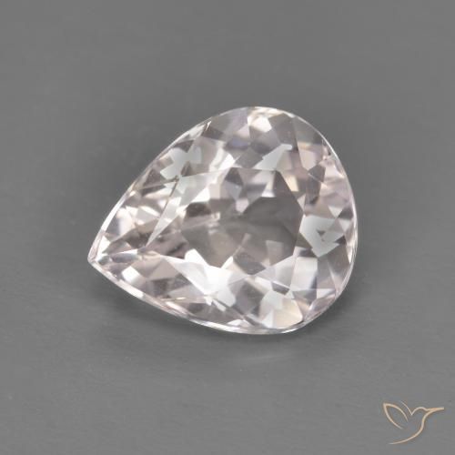 1.24ct Natural Luz rosa Morganita, Formato de pêra, VVS