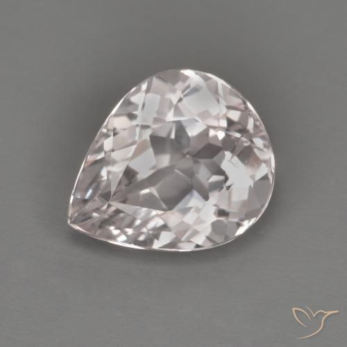 1.50ct Natural Luz rosa Morganita, Formato de pêra, VVS-VS