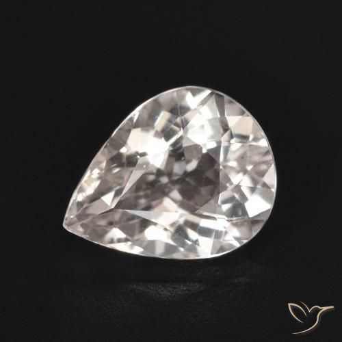 1.40ct Natural Luz rosa Morganita, Formato de pêra, VVS