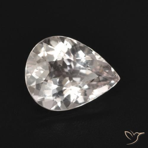 Morganita Luz rosa Natural 1.40ct, Formato de pêra, VVS