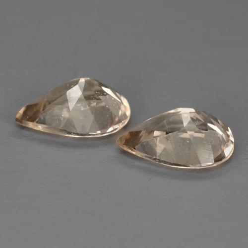 Pedras preciosas de morganita laranja natural de 1,70 ct, formato de pêra, VS-SI