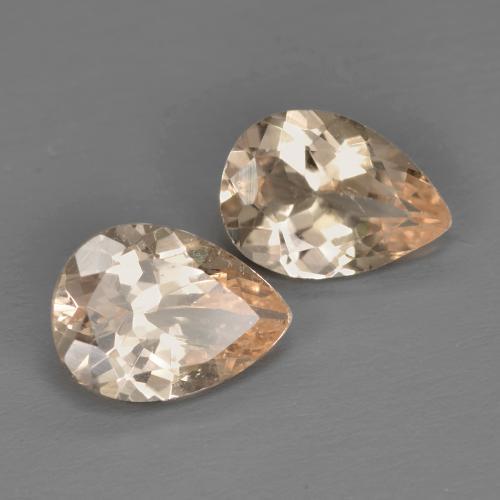Pedras preciosas de morganita laranja natural de 1,79 ct, formato de pêra, VS-SI