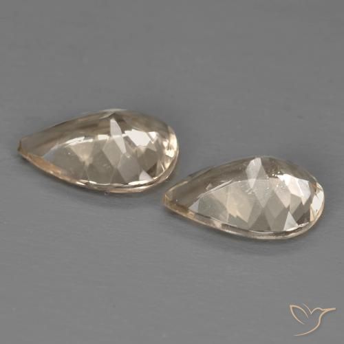 Pedras preciosas de Morganita Light Neutral Orange natural de 1.39 ct, Formato de pêra, VS