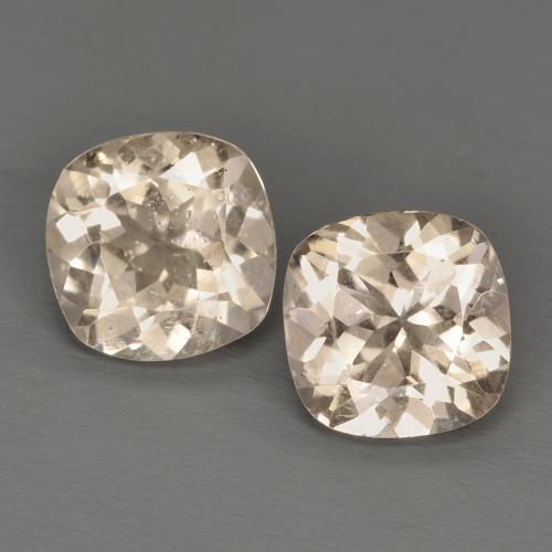 Pedras preciosas de morganita laranja natural de 1,51 ct, almofada cortada, VS