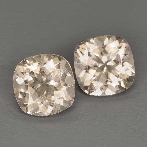 Pedras preciosas de morganita laranja natural de 1,51 ct, almofada cortada, VS