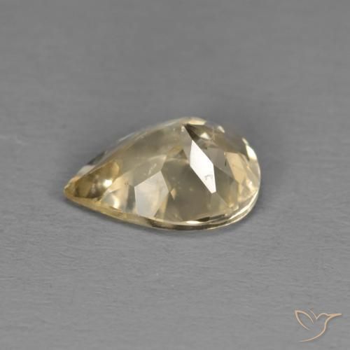 Morganita Dourado claro Natural 0.87ct, Formato de pêra, VS