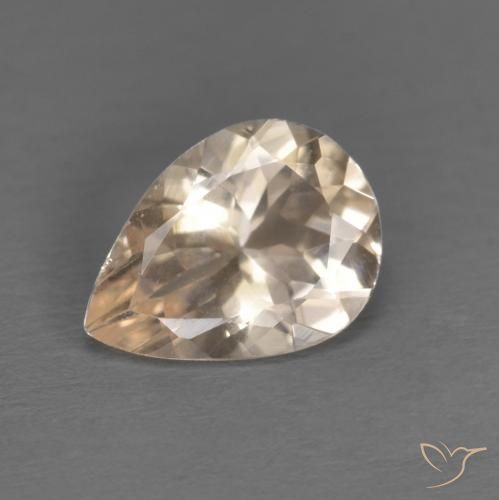 0.74ct Natural Dourado claro Morganita, Formato de pêra, VS
