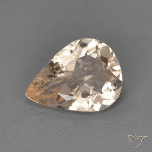 0.89ct Natural rosa médio Morganita, Formato de pêra, VS