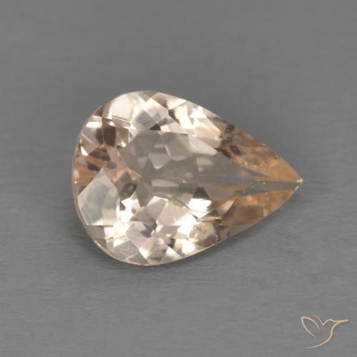 Morganita rosa médio Natural 0.89ct, Formato de pêra, VS