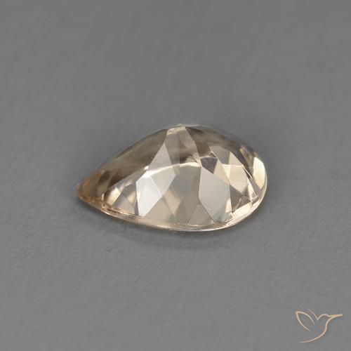 Morganita Dourado claro Natural 0.84ct, Formato de pêra, VS