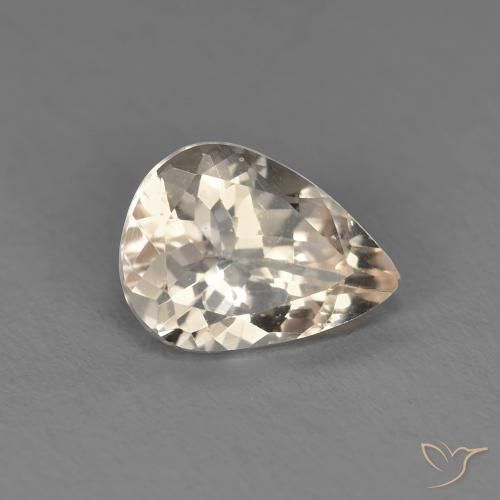 Morganita Dourado claro Natural 0.95ct, Formato de pêra, VS