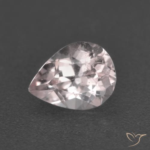 0.82ct Natural Rosa bem claro Morganita, Formato de pêra, VS-SI
