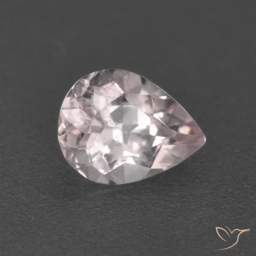 Morganita Rosa bem claro Natural 0.82ct, Formato de pêra, VS-SI