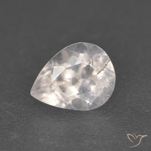 0.84ct Natural Rosa salmão Morganita, Formato de pêra, VS-SI