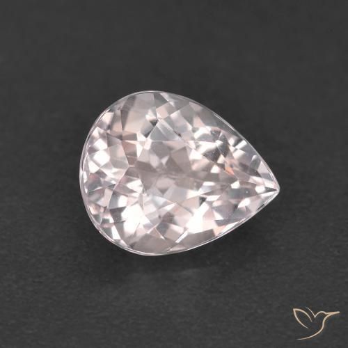 1.34ct Natural Luz rosa Morganita, Formato de pêra, VVS