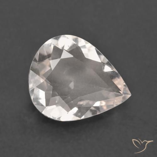 1.63ct Natural Rosa bem claro Morganita, Formato de pêra, VS