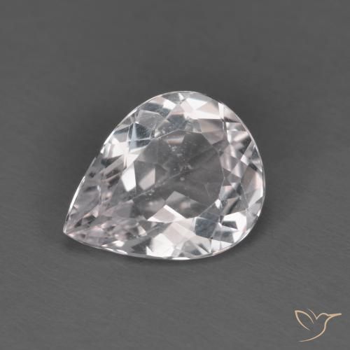 1.46ct Natural Luz rosa Morganita, Formato de pêra, VVS-VS