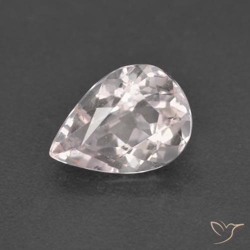 1.28ct Natural Luz rosa Morganita, Formato de pêra, VVS-VS