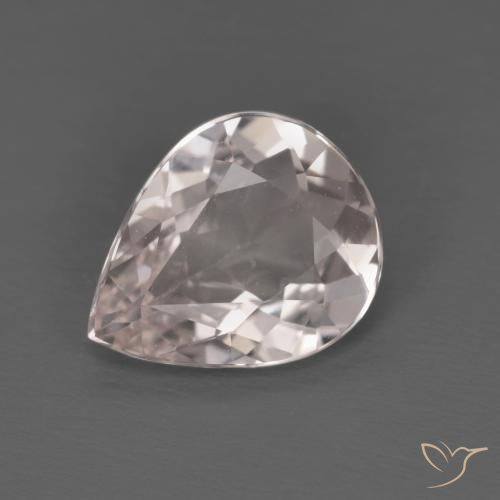 1.17ct Natural Luz rosa Morganita, Formato de pêra, VVS
